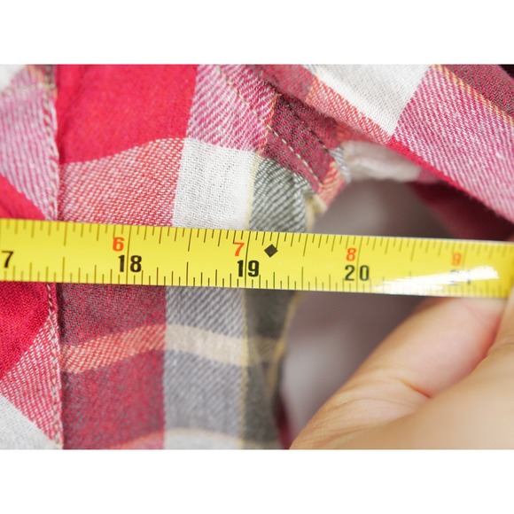 Ralph Lauren Denim & Supply Shirt Womens Large L Red Plaid  RL Utility Linen - Picture 5 of 8